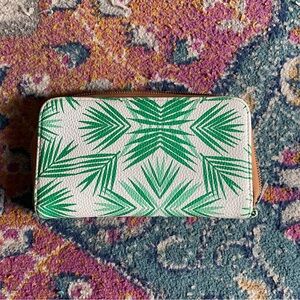 Thirty One All About The Benjamin’s Deco Palm Print White Green